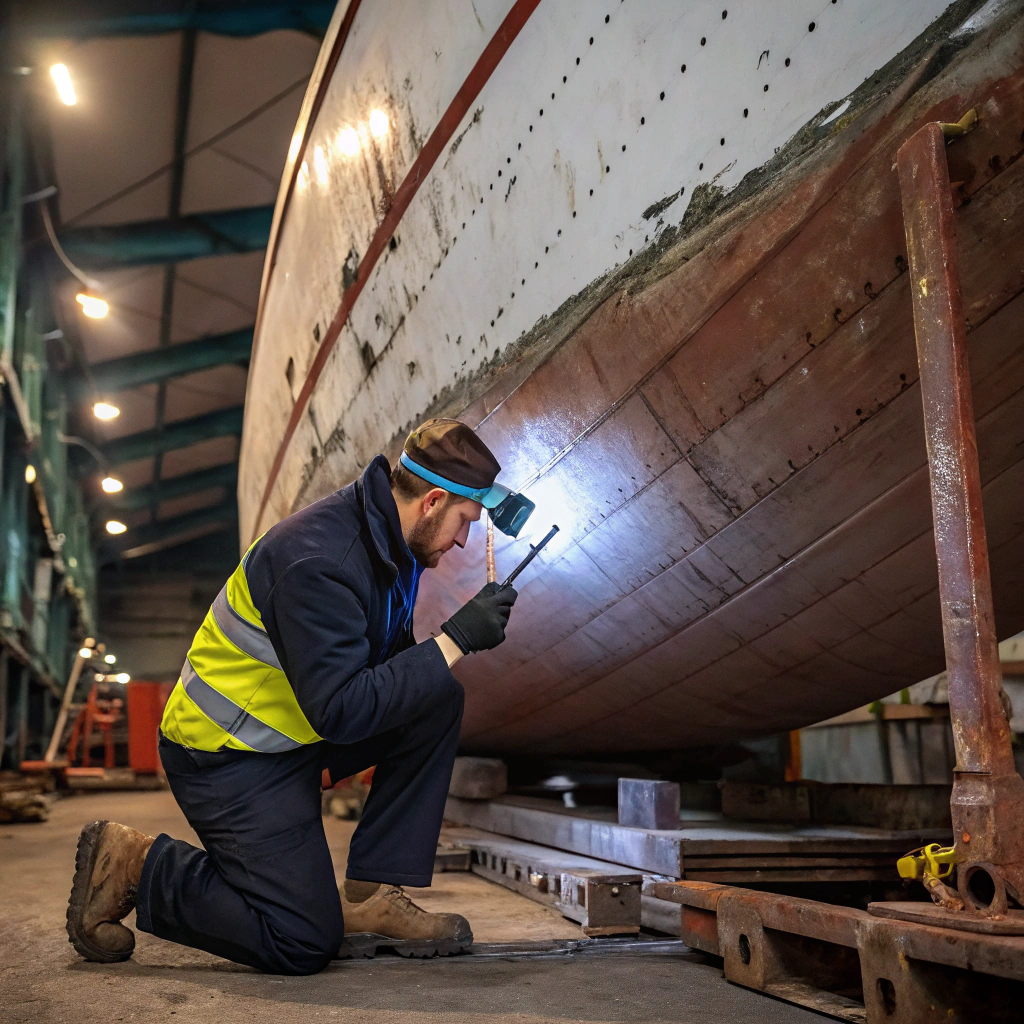 Visual inspection of the vessel